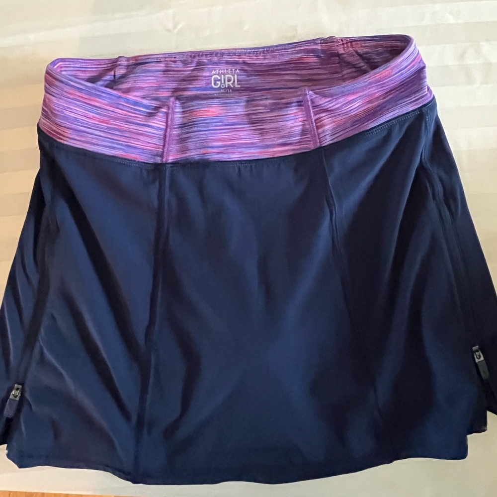 Athleta Girl Size XL 14 Ace Skort Blue Tennis Golf Athletic Skirt /Shorts